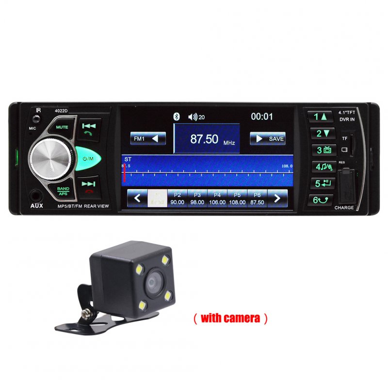 4.1 inch HD Car MP5 Bluetooth Hands-free Vehicle MP5 Player Card Radio 4022D with Rear Camera 