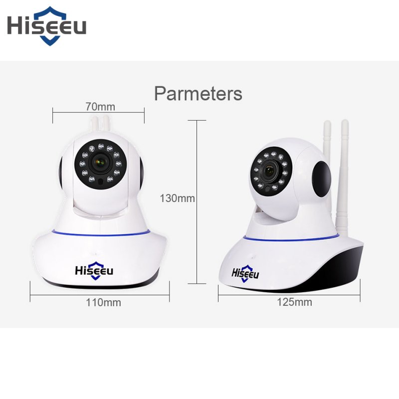 Hiseeu Home Security Wifi IP Camera Audio Record SD Card Memory P2P HD CCTV Wireless Camera Baby Monitor AU plug