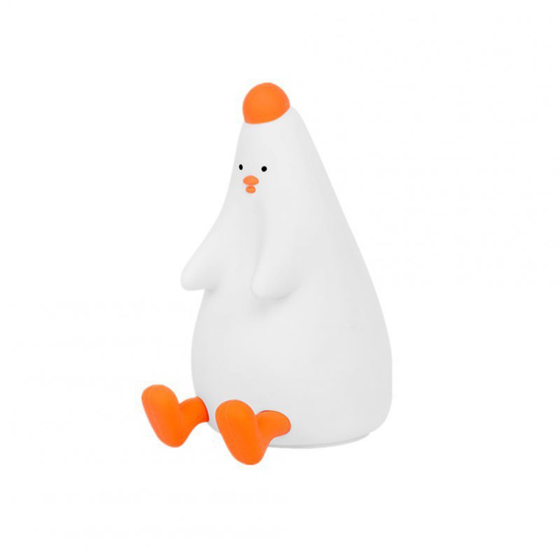 Led Cute Chicken Silicone Night Light Color Changing Patting Switch Lamp Feeding Lamp for Kid Bedroom