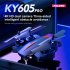 Ky605 Pro Drone With 4k Dual Hd Camera Aerial Photography Quadcopter Professional Wifi Fpv Helicopter Rc Drone Toys Kid Gift KY605 black 3 batteries 410g