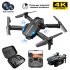 Ky907 Mini Drone with Camera Smart Obstacle Avoidance Folding Remote Control Quadcopter Toys Orange A 2 Batteries