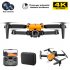 Ky907 Mini Drone with Camera Smart Obstacle Avoidance Folding Remote Control Quadcopter Toys Orange A 1 Battery