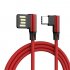 L Shaped Angle Head Type C Charging Cable Data Transmission Cable Adapter 3 Meter for Phone red