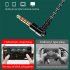 L shaped 3 5mm Headphones 90 Degree Right Angle Plug Stereo Bass Headset Wire Control In ear Earbuds gray