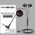 L shaped 3 5mm Headphones 90 Degree Right Angle Plug Stereo Bass Headset Wire Control In ear Earbuds gray