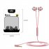 L shaped 3 5mm Headphones 90 Degree Right Angle Plug Stereo Bass Headset Wire Control In ear Earbuds pink