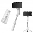 L09 Gimbal Stabilizer With Bluetooth compatible Fill Light Telescopic Selfie Stick Multi function Video Shooting Tripod White