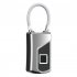 L1 Smart Biometric Fingerprint Lock Usb Rechargeable Anti theft Security Padlock Waterproof For Luggage Case Door silver grey