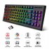 L100 Film 2 4g Wireless Keyboard RGB Multiple Backlight Modes 87 Keys Protable Gaming Office Keyboard black