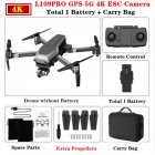 L109PRO GPS Drone 4K Quadcopter Mechanical Two axis Anti shake 5G WiFi FPV HD ESC Camera Brushless Helicopter 25mins Flight Time Single battery Carrying case