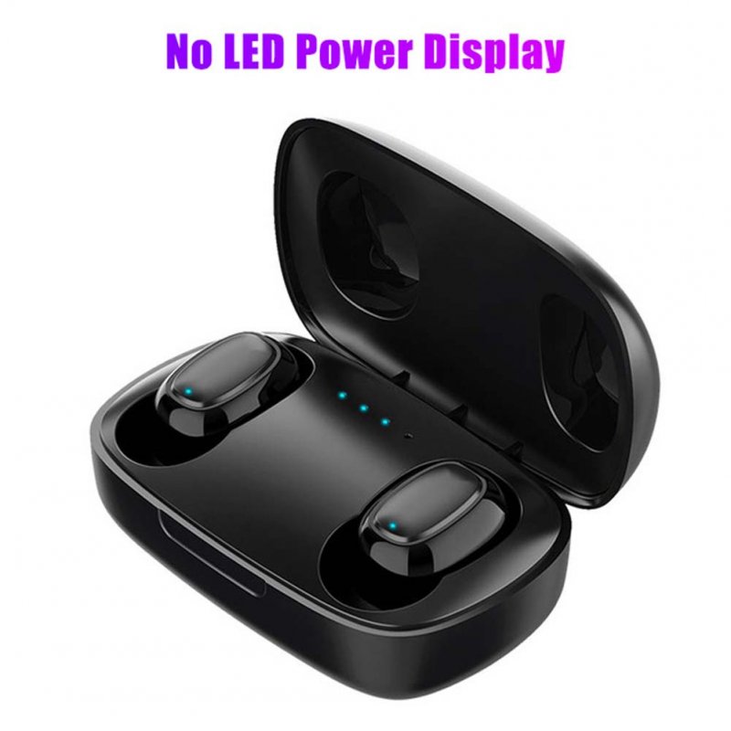 L12 HIFI Wireless Headset Bluetooth 5.0 Dual Sports Headphone 3D Stereo Portable Magnetic with Charging Case black