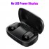 L12 HIFI Wireless Headset Bluetooth 5 0 Dual Sports Headphone 3D Stereo Portable Magnetic with Charging Case LED white