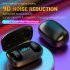 L12 HIFI Wireless Headset Bluetooth 5 0 Dual Sports Headphone 3D Stereo Portable Magnetic with Charging Case black