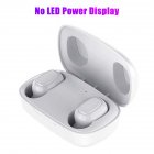 L12 HIFI Wireless Headset Bluetooth 5.0 Dual Sports Headphone 3D Stereo Portable Magnetic with Charging Case white