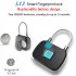 L13 Fingerprint Lock Smart Keyless Anti Theft Padlock for Travel Suitcase Bicycle
