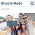 L16 1530mm Wireless Selfie Stick Tripod Foldable Monopod Compatible For Gopro Action Camera Smartphone Balance black Single Light