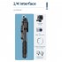 L16 1530mm Wireless Selfie Stick Tripod Foldable Monopod Compatible For Gopro Action Camera Smartphone Balance black Double light