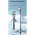 L16 1530mm Wireless Selfie Stick Tripod Foldable Monopod Compatible For Gopro Action Camera Smartphone Balance black Double light