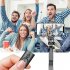 L16 1530mm Wireless Selfie Stick Tripod Foldable Monopod Compatible For Gopro Action Camera Smartphone Balance black Double light