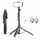 L16 1530mm Wireless Selfie Stick Tripod Foldable Monopod Compatible For Gopro Action Camera Smartphone Balance black Double light