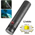 L2 Diving Flashlight 400-500 Lumens Light IPX8 Waterproof Dive Light Underwater Torch Magnetically Controlled Switch Night Dive Torch