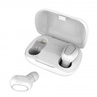 L21 Bluetooth compatible Headset 5 0 In ear 3d Stereo Surround Sound Wireless Earphone With 350mah Charging Box Sweat proof Design White