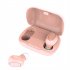 L21 Bluetooth compatible Headset 5 0 In ear 3d Stereo Surround Sound Wireless Earphone With 350mah Charging Box Sweat proof Design pink