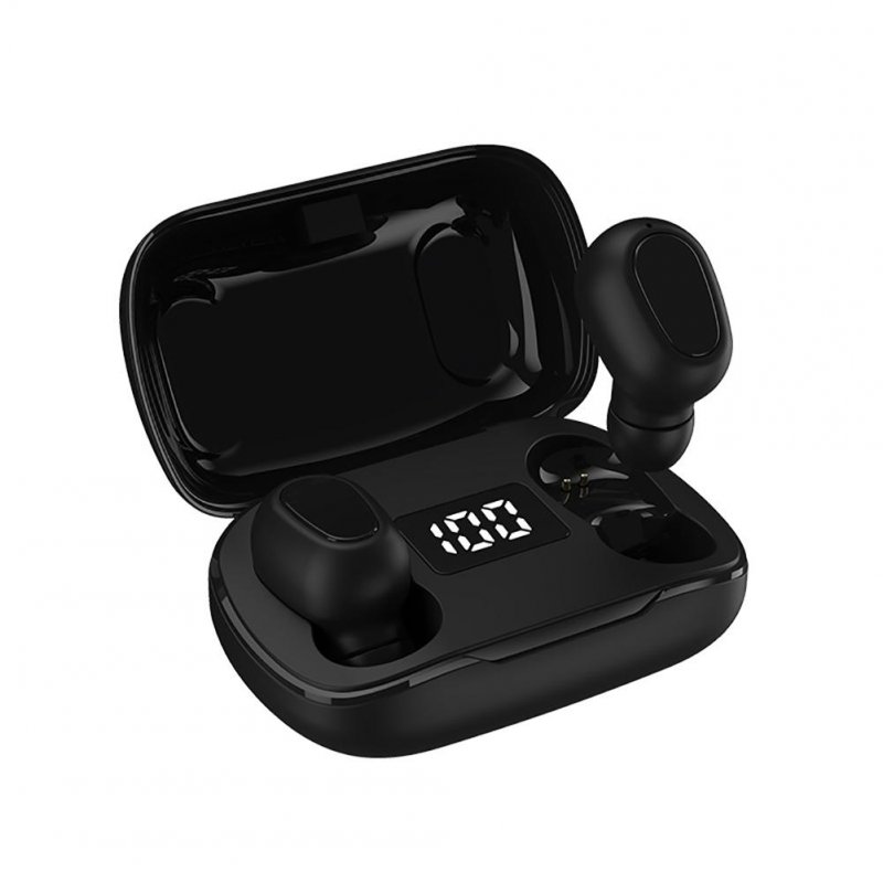 L21pro Wireless Bluetooth-compatible V5.0 Headset Lightweight In-ear Earphones Wide Compatibility Fast Automatic Pairing Earbuds black