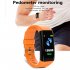 L2B38 B06 Sports Wristband Heart Rate Monitor Smart Band Blood Pressure Steps Calories Mileage Tracker Fitness Bracelet Orange