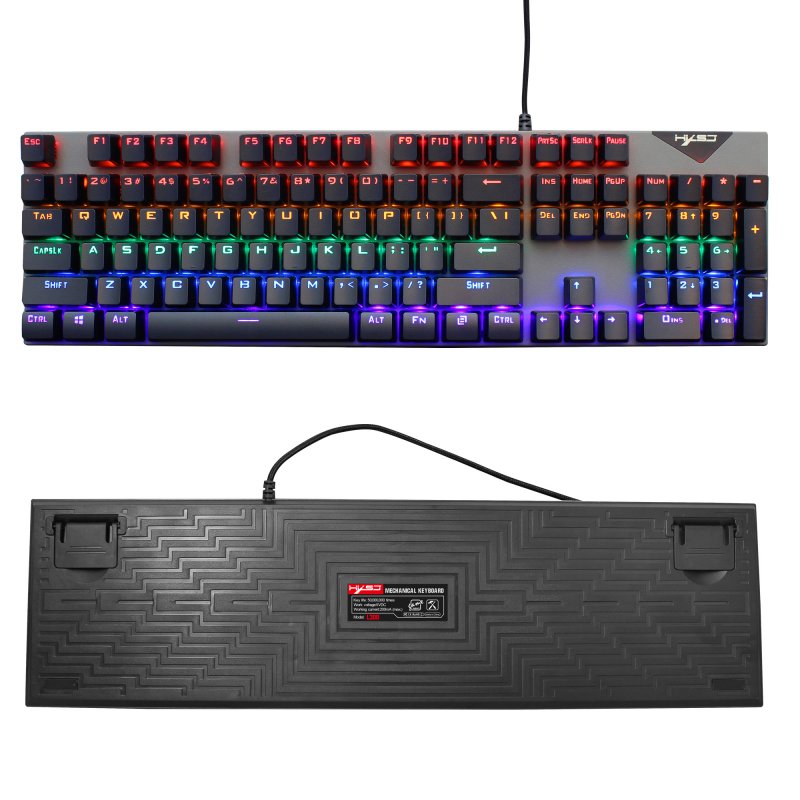 L300 Mechanical Keyboard 104-key Green Axis 20 Kinds Of Colorful Keyboard With Lights Gaming Keyboard Black