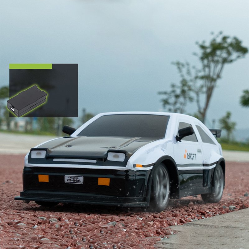 AE86 2.4g RC Drift Car 4wd High Speed Sport Car Rechargeable Remote Control Racing Car Toys 1 Battery