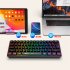 L500 Wired Wireless Connection Gaming Keyboard 61 Keys Compact Computer Keyboard Type C Connection Mechanical Keyboard With Dynamic RGB Backlight Keyboard For P