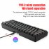 L500 Wired Wireless Connection Gaming Keyboard 61 Keys Compact Computer Keyboard Type C Connection Mechanical Keyboard With Dynamic RGB Backlight Keyboard For P