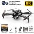 L632 Rc Drone Brushless Obstacle Avoidance 4k Dual Camera Aerial Photography RC Aircraft Black 3 Batteries