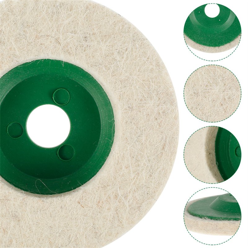 10 Pack 4 Inch Wool Felt Polishing Wheel Disc Polishing Buffing Wheel Pad Angle Grinder Accessories For Metal Marble Car Wax 10