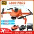 L800 Pro2 Drone 4k Gps Fpv Dual HD Drones with 360 Obstacle Avoidance 5g Wifi Rc Quadcopter A Black 2 Batteries