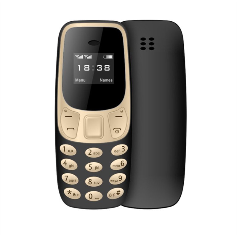 L8star Bm10 Mini Mobile Phone Dual Sim Card Unlock Dialing Phone Black Gold