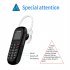 L8star Bm70 Mini Mobile Phone Bluetooth Cell Wireless Headset Cell Phone Dialer GSM Gray