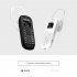 L8star Bm70 Mini Mobile Phone Bluetooth Cell Wireless Headset Cell Phone Dialer GSM Gray