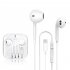 L9 Wired Headset With Microphone Stereo In ear Earphone With IOS Interface For Apple IOS White