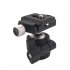 LC 28 Metal Aluminum Alloy Camera Tripod Ball Head Rocker with 1 4in Screw Mount Quick Release Plate gray