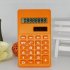 LCD 8 Digit Ultra Slim Calculator Soft Silicone Stationery Scientific Portable Students Calculator Navy blue
