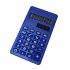 LCD 8 Digit Ultra Slim Calculator Soft Silicone Stationery Scientific Portable Students Calculator Navy blue