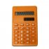 LCD 8 Digit Ultra Slim Calculator Soft Silicone Stationery Scientific Portable Students Calculator Navy blue