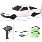 LD-A86 RTR 1/18 2.4G RWD RC Car Drift Vehicles LED Lights Full Proportional Controlled Models Toys 2 batteries