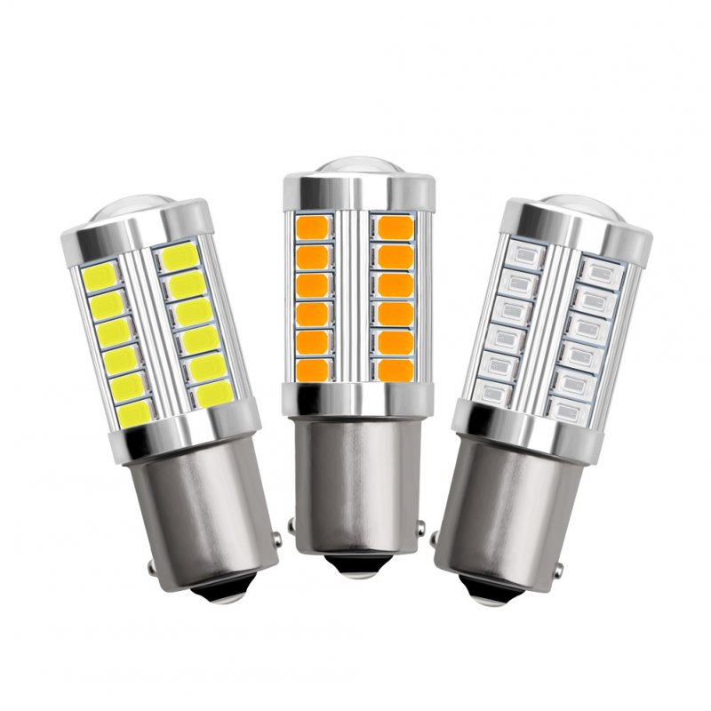 LED 1156 1157 5730 5630 33SMD Car Tail Bulb Brake Lights Auto Reverse Lamp Daytime Running Light 1156-Yellow
