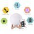 LED 16 Colors 3D Printing Warm Moon Lamp with Remote Control Touch Control Light for Room Office Decaration 15cm