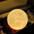 LED 16 Colors 3D Printing Warm Moon Lamp with Remote Control Touch Control Light for Room Office Decaration 8cm