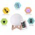 LED 16 Colors 3D Printing Warm Moon Lamp with Remote Control Touch Control Light for Room Office Decaration 13cm