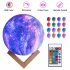 LED 3D Moon Kamp with Colored Drawing Surface Remote Control 16 Colors Touch Function 10cm